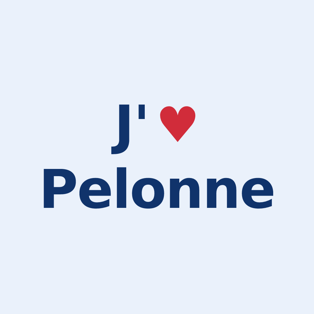 Sticker personnalisé Pelonne — design J'aime Pelonne