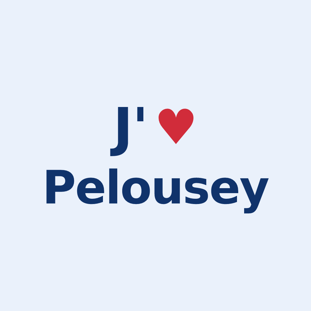 Sticker personnalisé Pelousey — design J'aime Pelousey