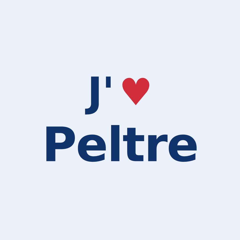 Sticker personnalisé Peltre — design J'aime Peltre