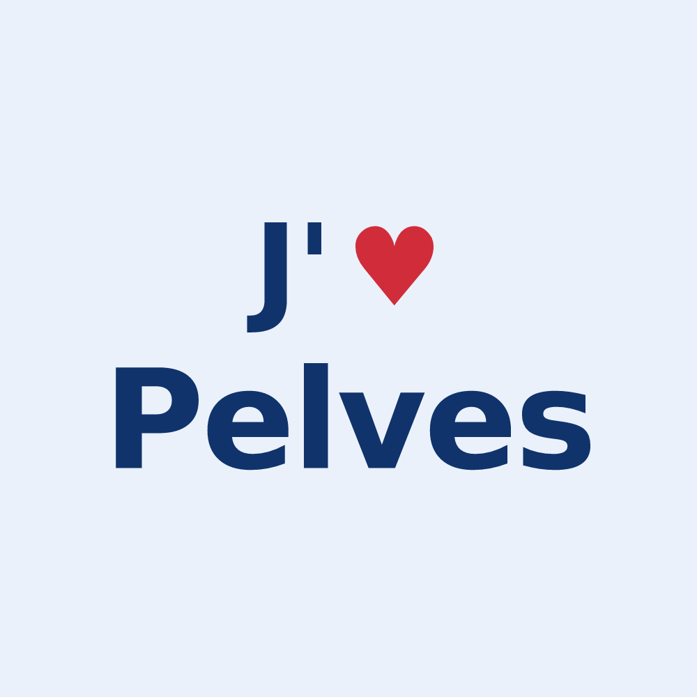 Sticker personnalisé Pelves — design « J'aime Pelves » imprimé sur le sticker