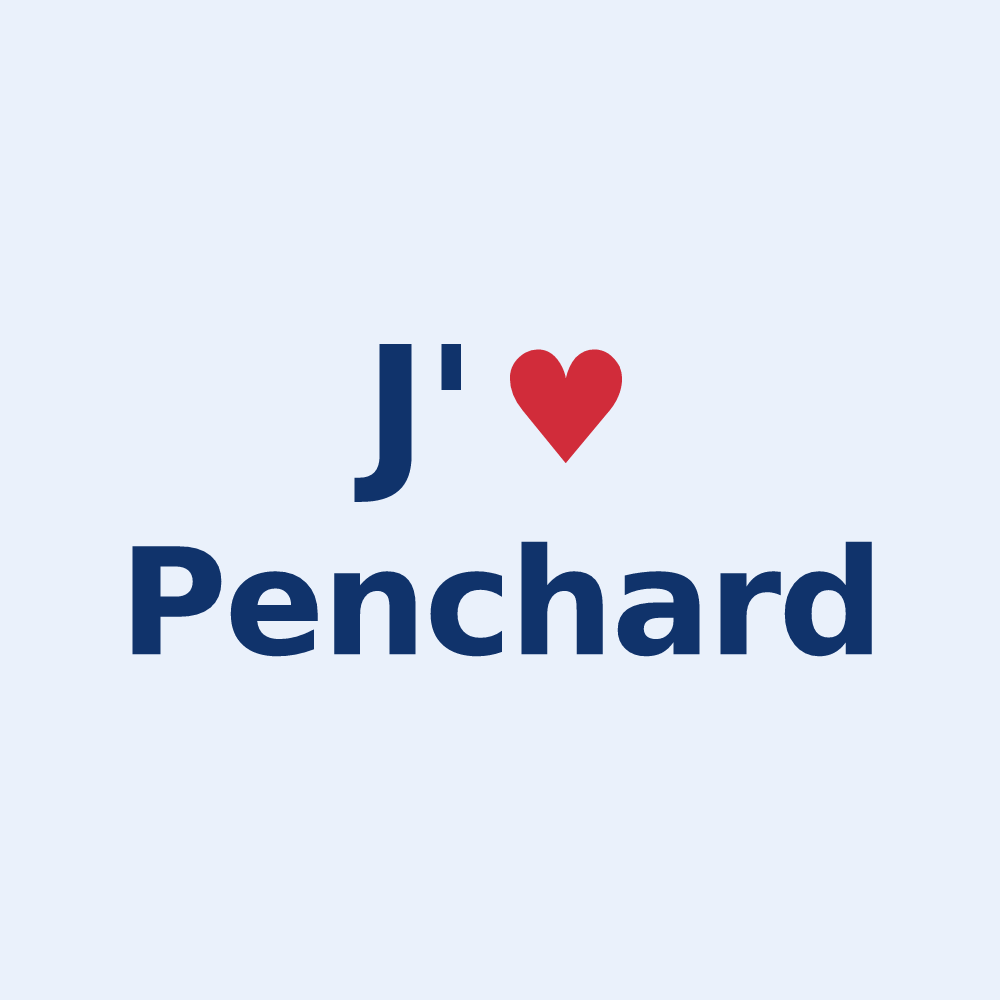 Sticker personnalisé Penchard — design J'aime Penchard