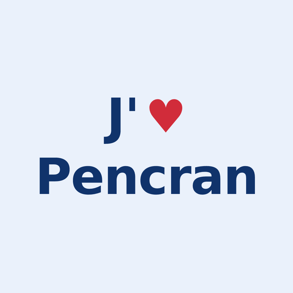 Sticker personnalisé Pencran — design J'aime Pencran