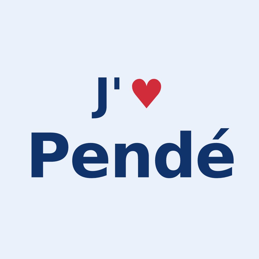 Sticker personnalisé Pendé — design J'aime Pendé
