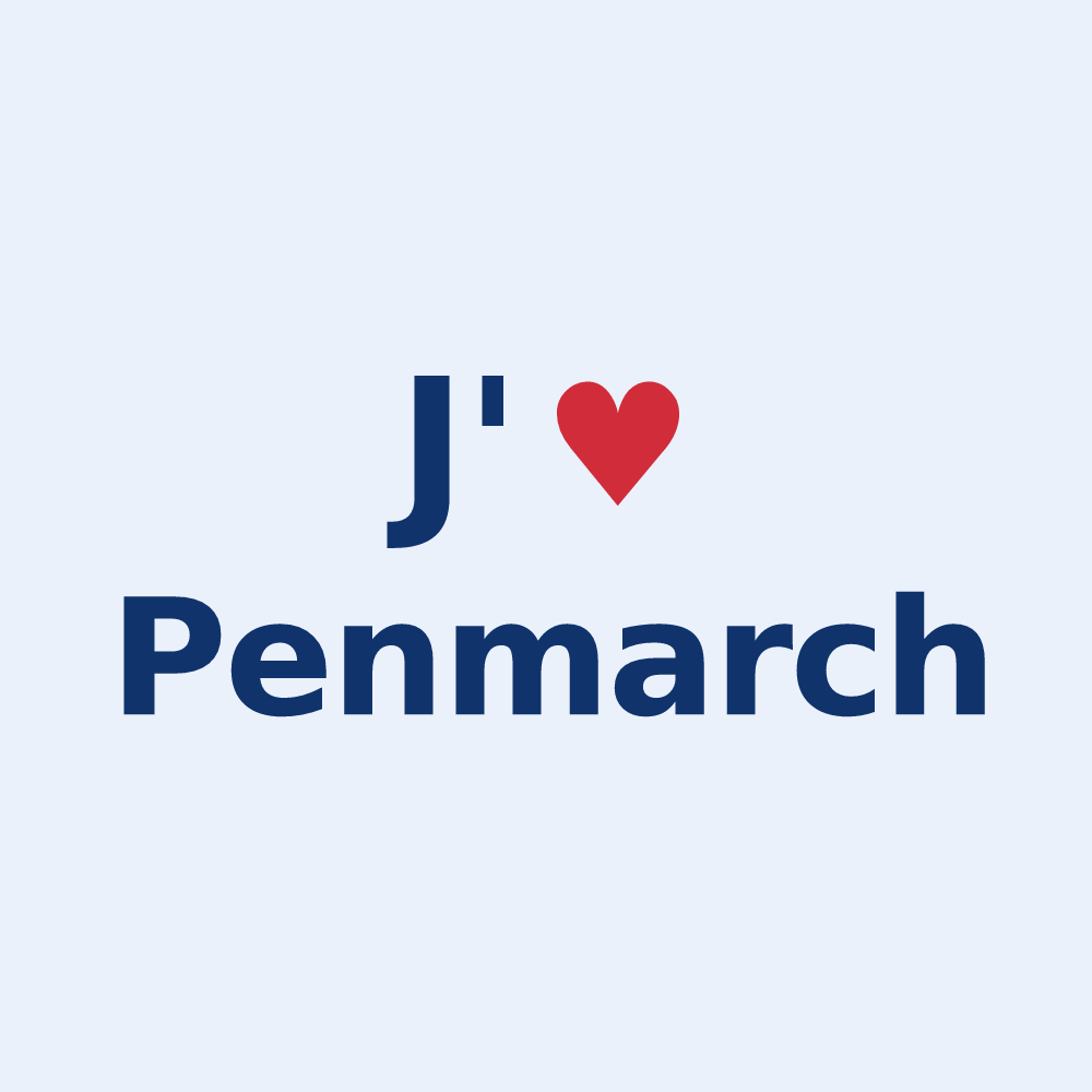 Sticker personnalisé Penmarch — design J'aime Penmarch
