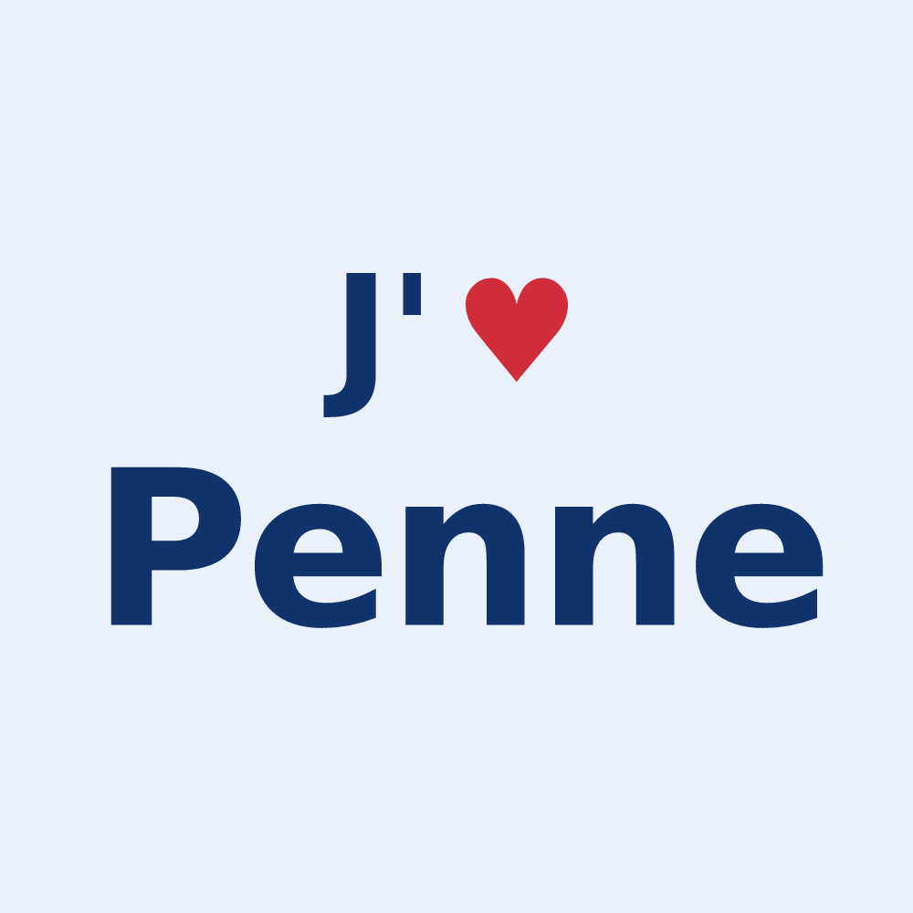 Sticker personnalisé Penne — design J'aime Penne