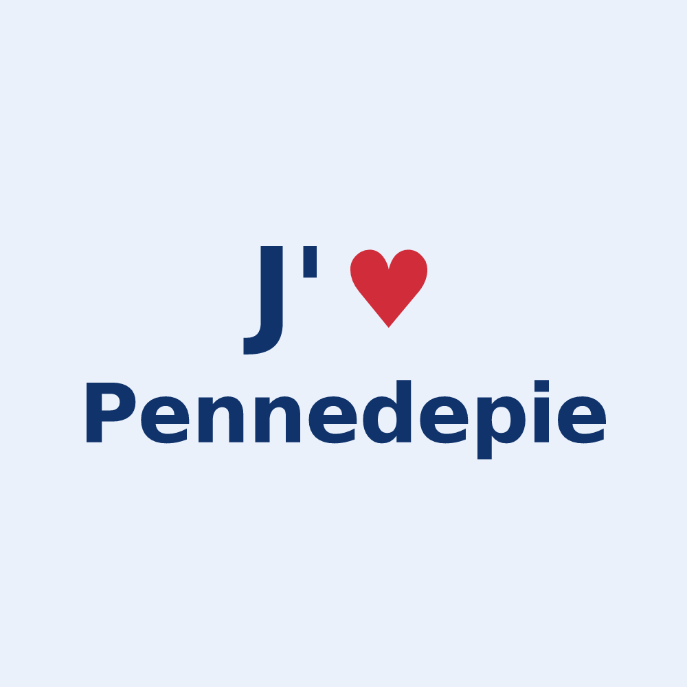 Sticker personnalisé Pennedepie — design J'aime Pennedepie