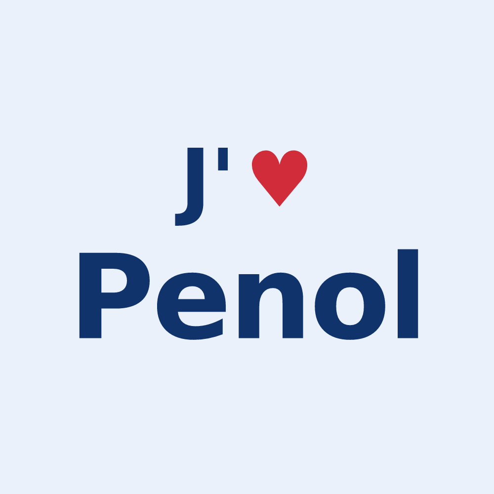 Sticker personnalisé Penol — design J'aime Penol