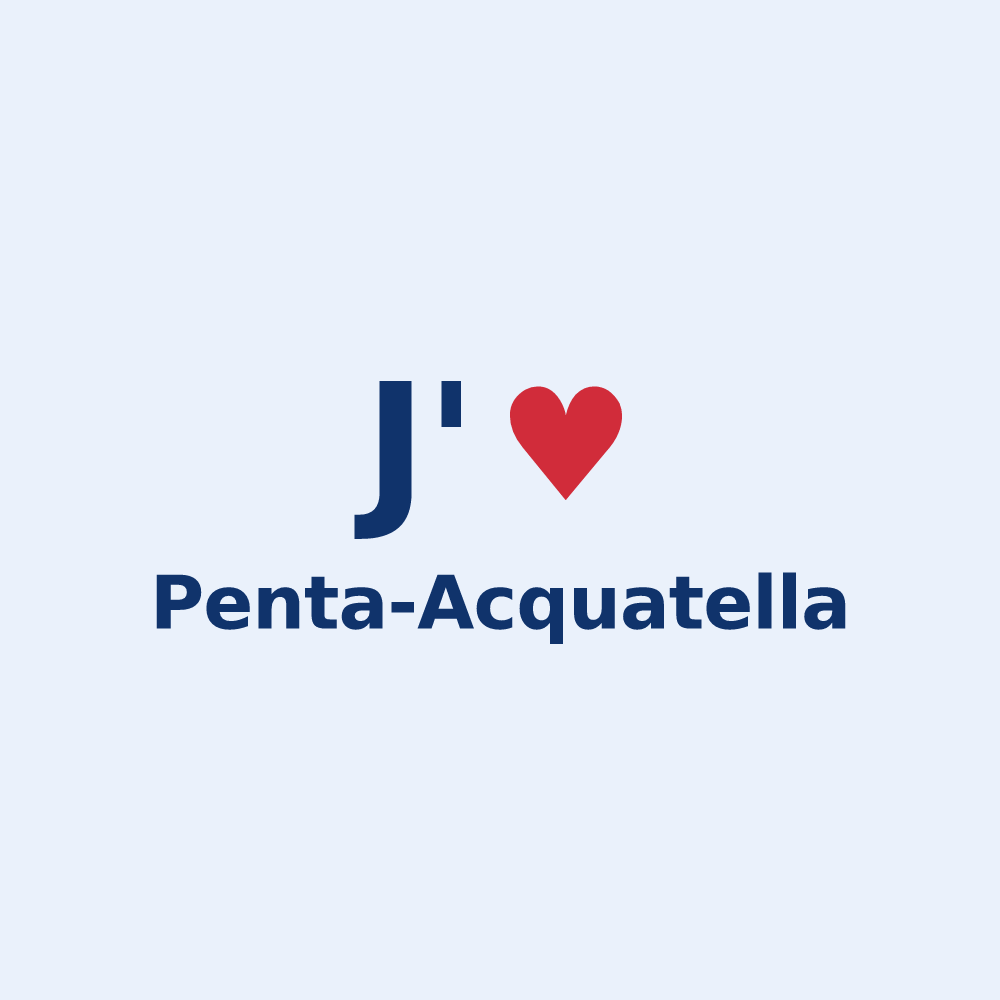 Sticker personnalisé Penta-Acquatella — design J'aime Penta-Acquatella