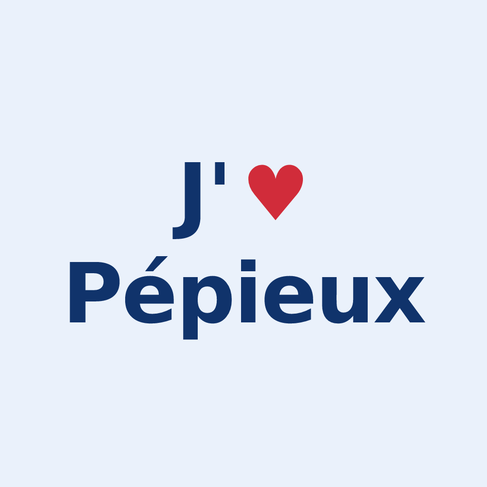 Sticker personnalisé Pépieux — design J'aime Pépieux