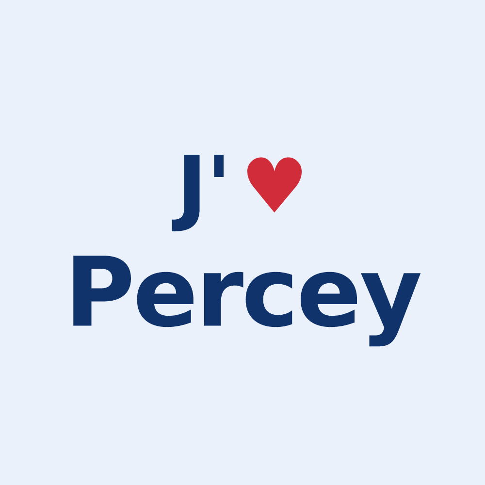 Sticker personnalisé Percey — design J'aime Percey