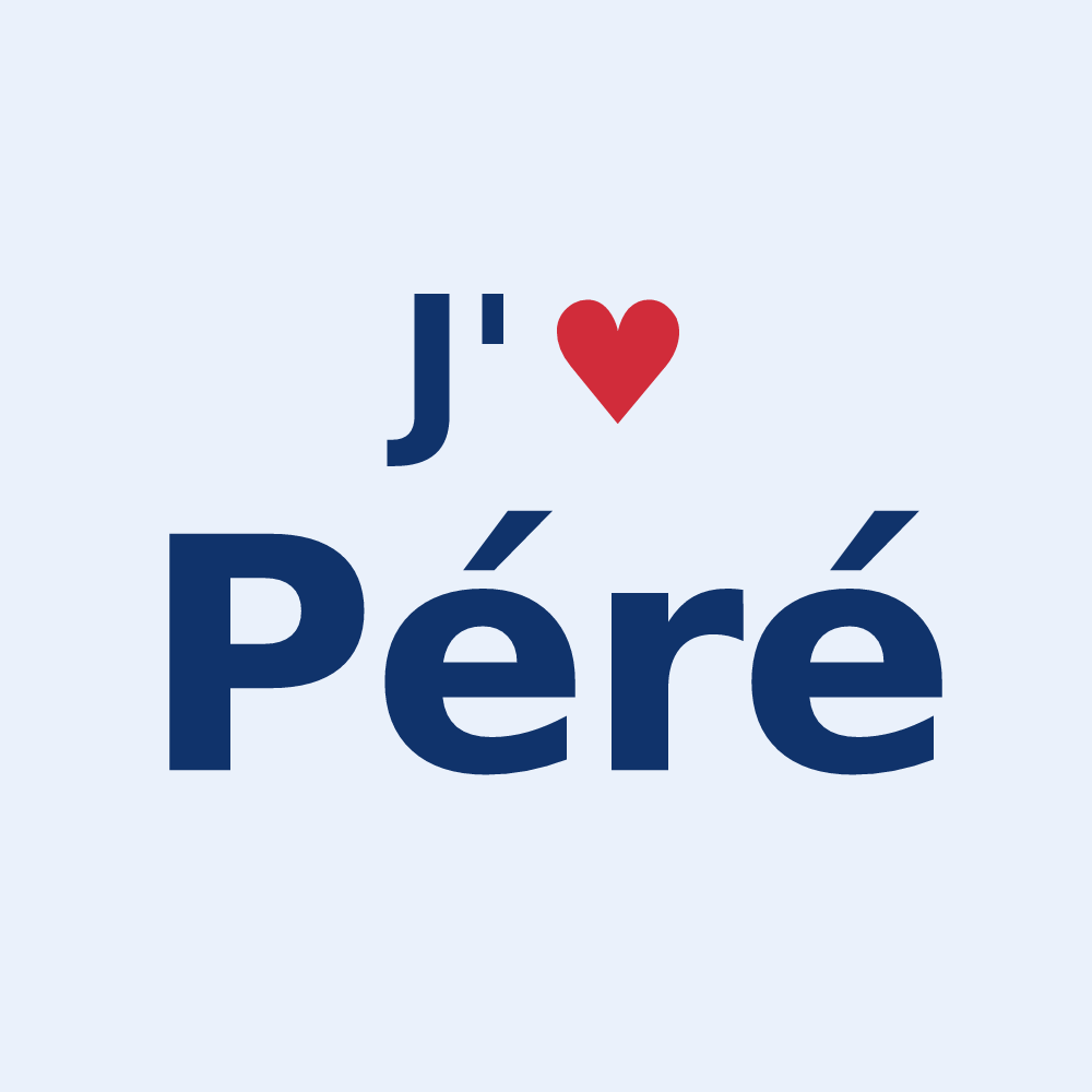 Sticker personnalisé Péré — design J'aime Péré