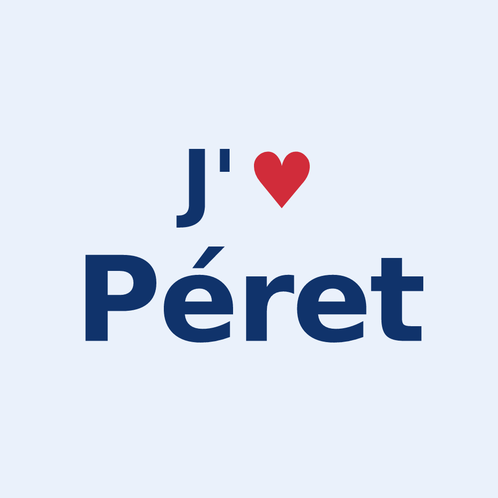Sticker personnalisé Péret — design J'aime Péret