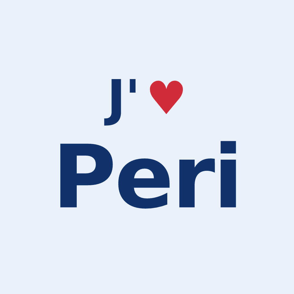 Sticker personnalisé Peri — design J'aime Peri