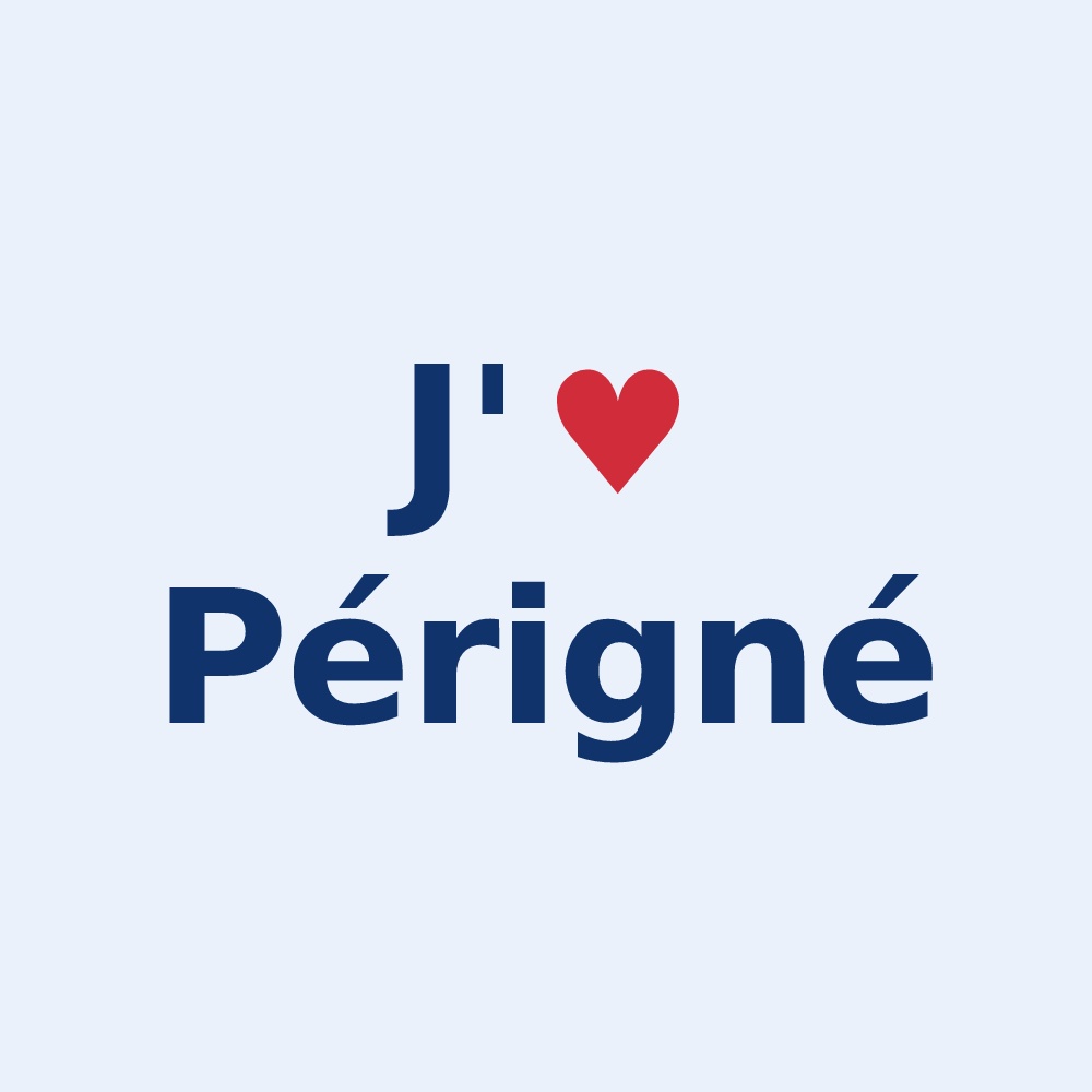 Sticker personnalisé Périgné — design J'aime Périgné