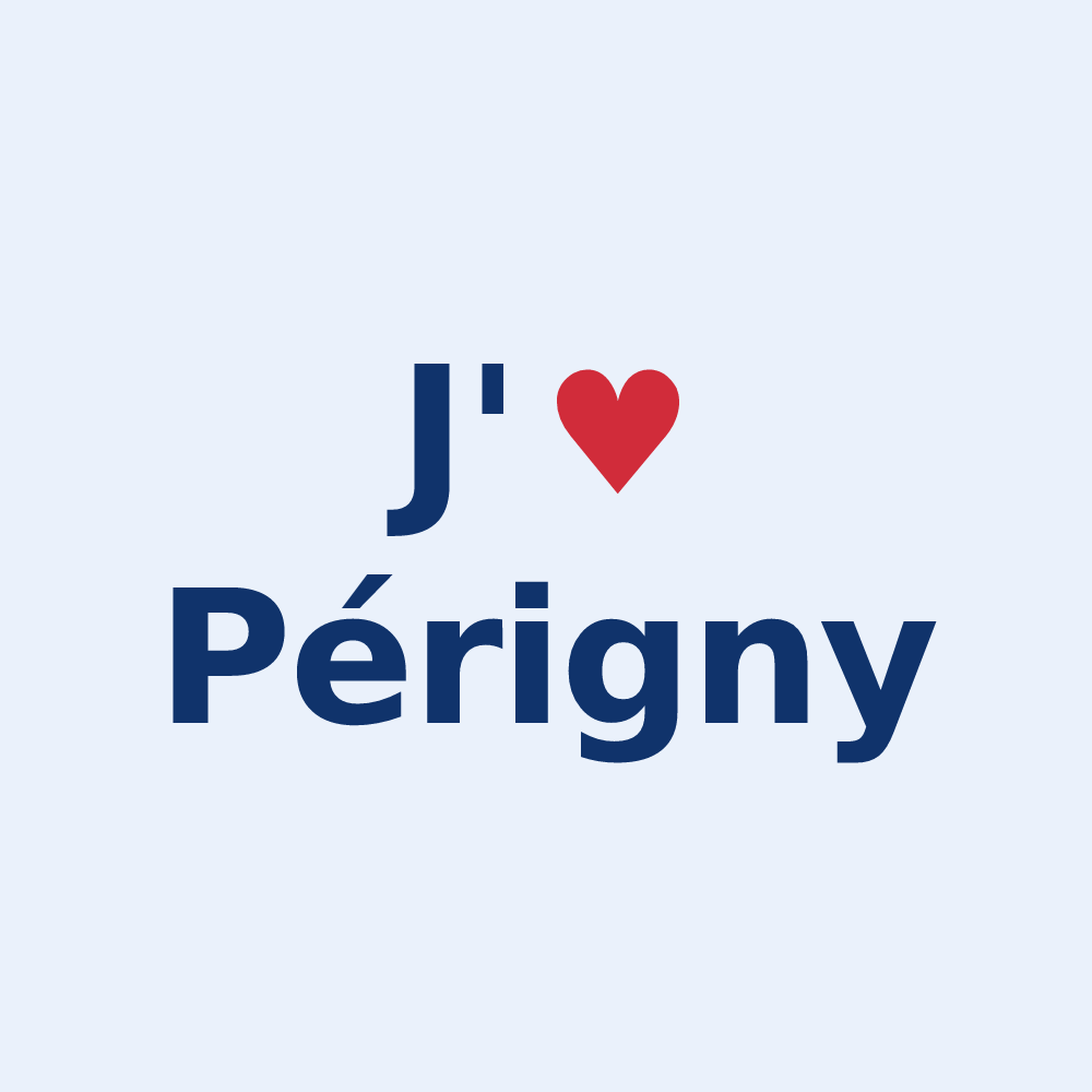 Sticker personnalisé Périgny — design J'aime Périgny
