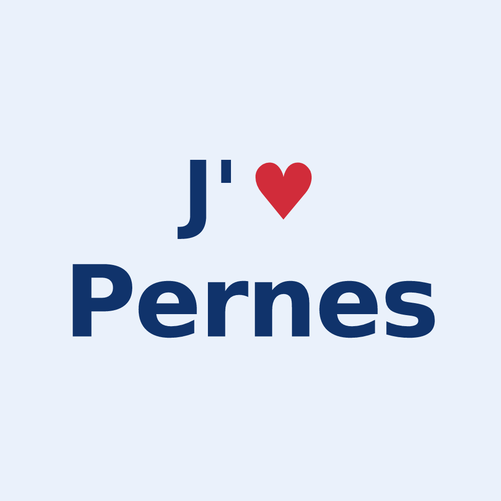 Sticker personnalisé Pernes — design J'aime Pernes