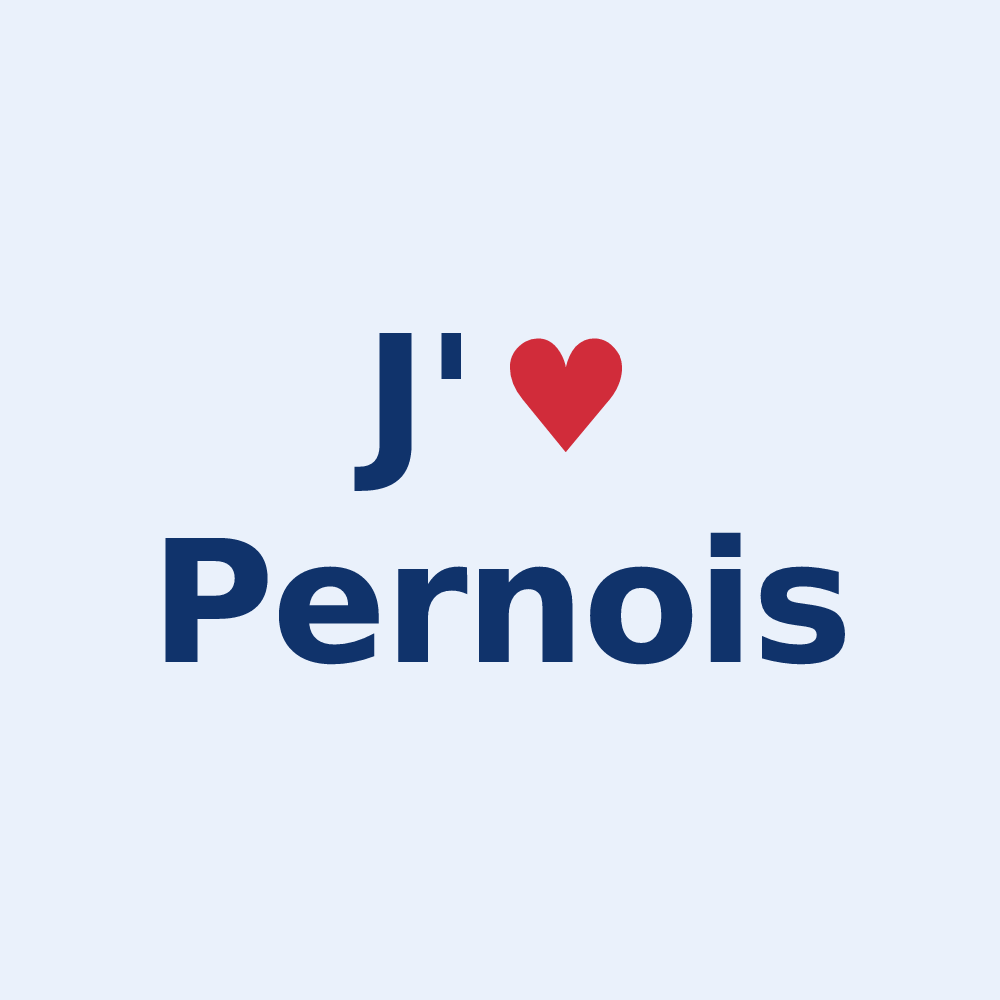 Sticker personnalisé Pernois — design J'aime Pernois