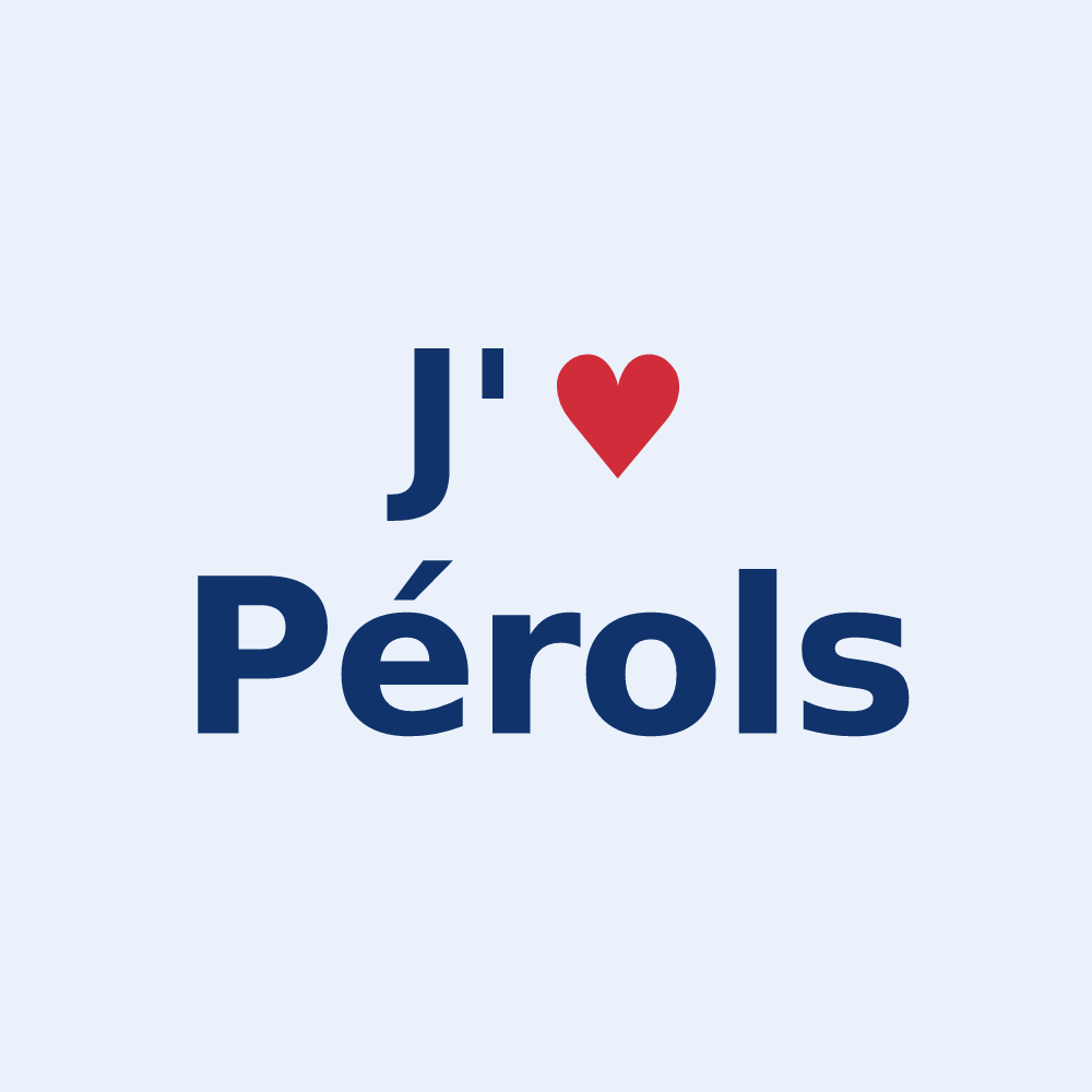 Sticker personnalisé Pérols — design J'aime Pérols