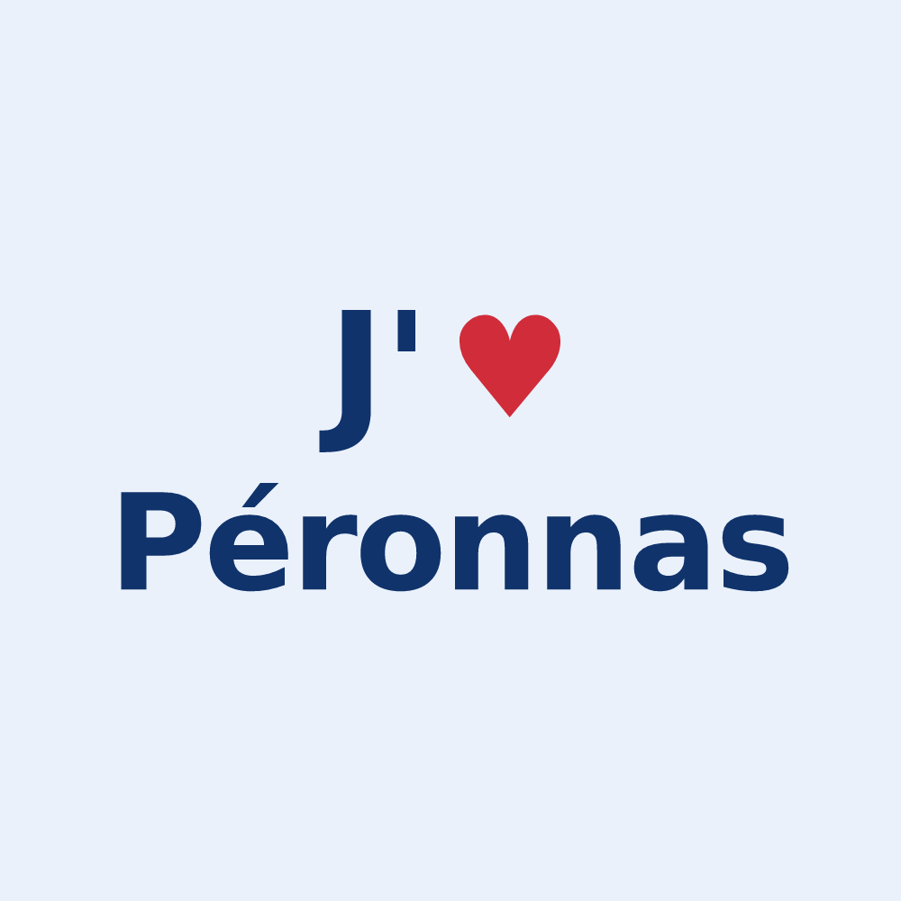 Sticker personnalisé Péronnas — design J'aime Péronnas