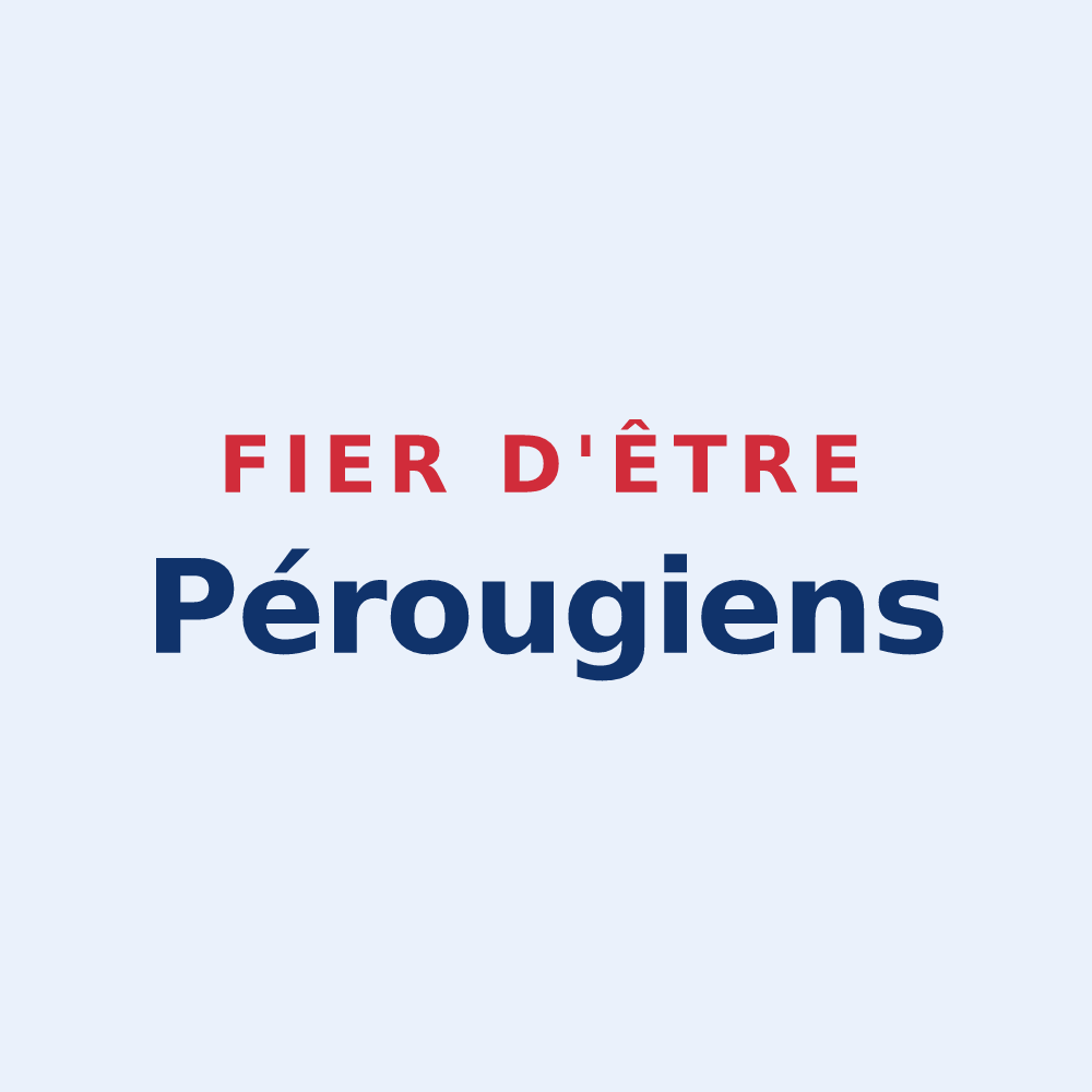 Sticker « Fier d'être Pérougiens » — design pour Pérouges