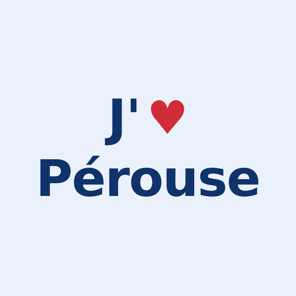 Sticker personnalisé Pérouse — design J'aime Pérouse