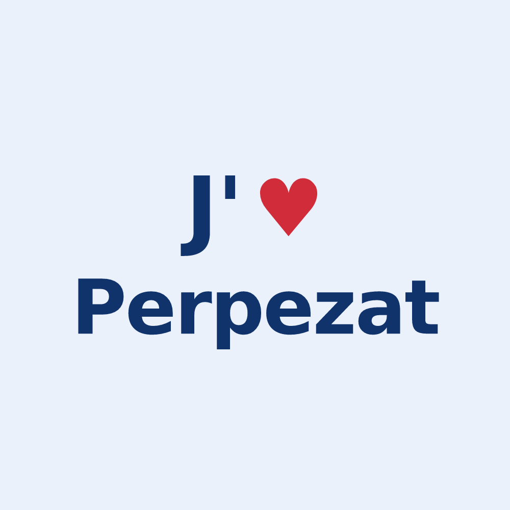 Sticker personnalisé Perpezat — design J'aime Perpezat