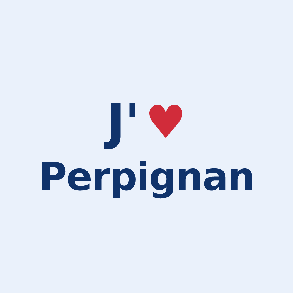 Sticker personnalisé Perpignan — design J'aime Perpignan