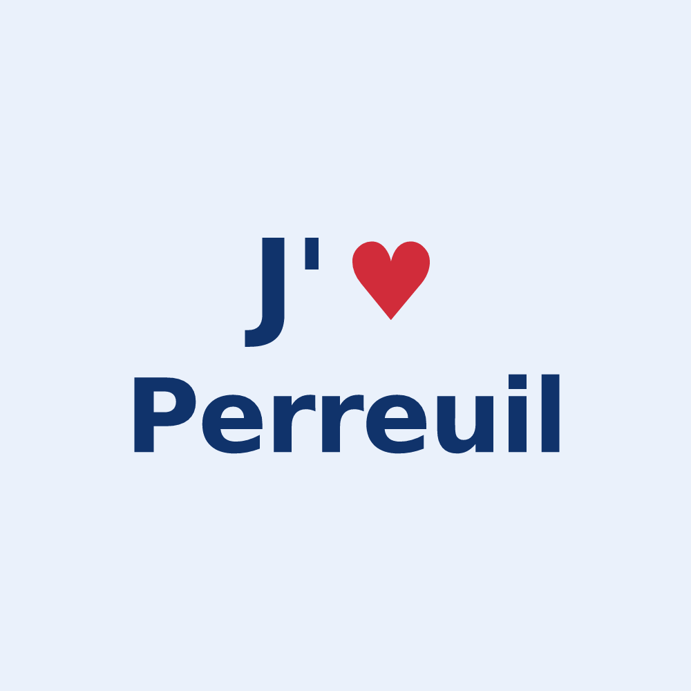 Sticker personnalisé Perreuil — design J'aime Perreuil