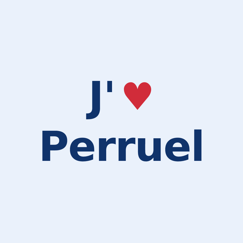 Sticker personnalisé Perruel — design J'aime Perruel