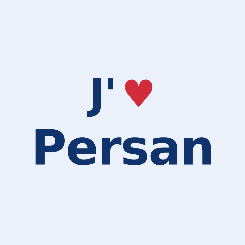 Sticker personnalisé Persan — design J'aime Persan