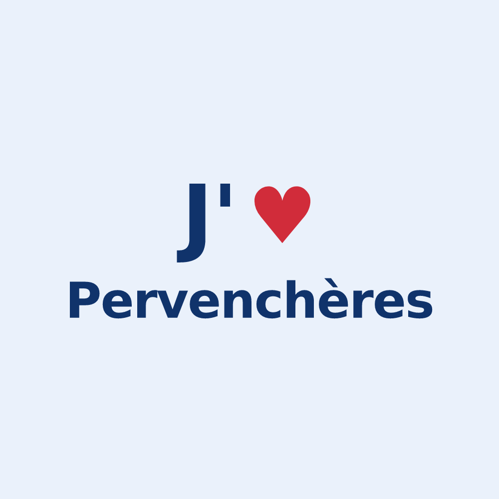 Sticker personnalisé Pervenchères — design J'aime Pervenchères