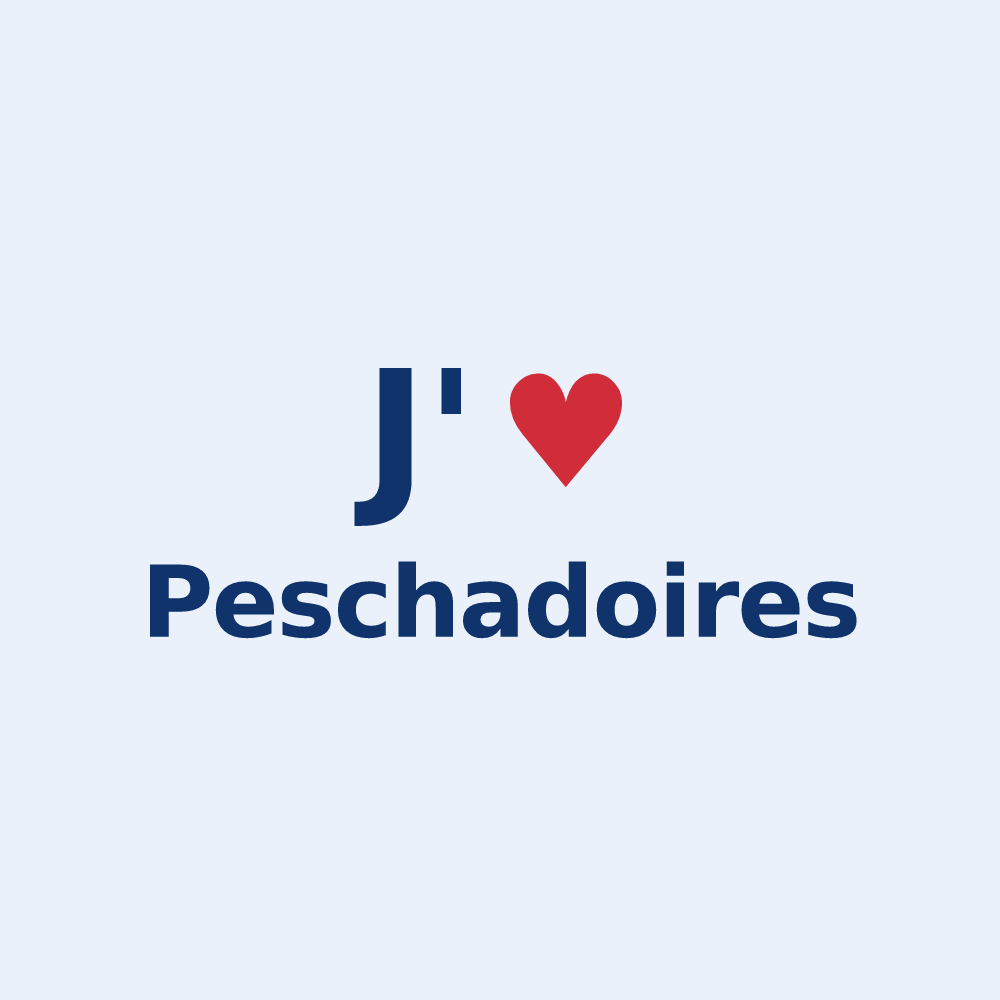 Sticker personnalisé Peschadoires — design J'aime Peschadoires