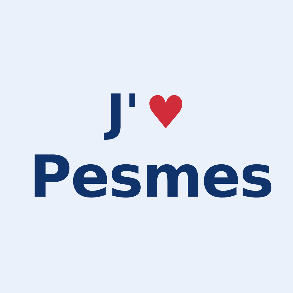 Sticker personnalisé Pesmes — design J'aime Pesmes