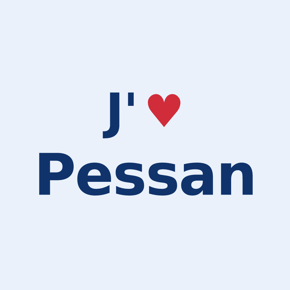 Sticker personnalisé Pessan — design J'aime Pessan