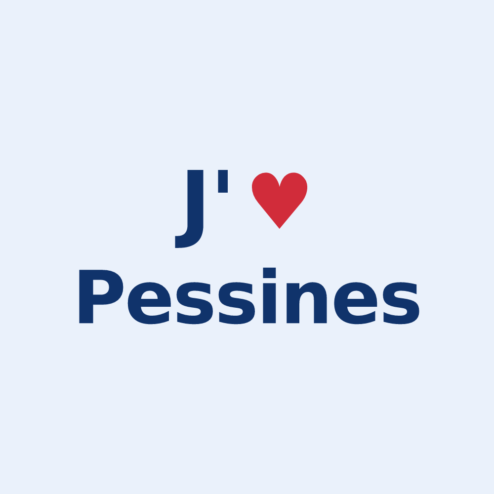Sticker personnalisé Pessines — design J'aime Pessines