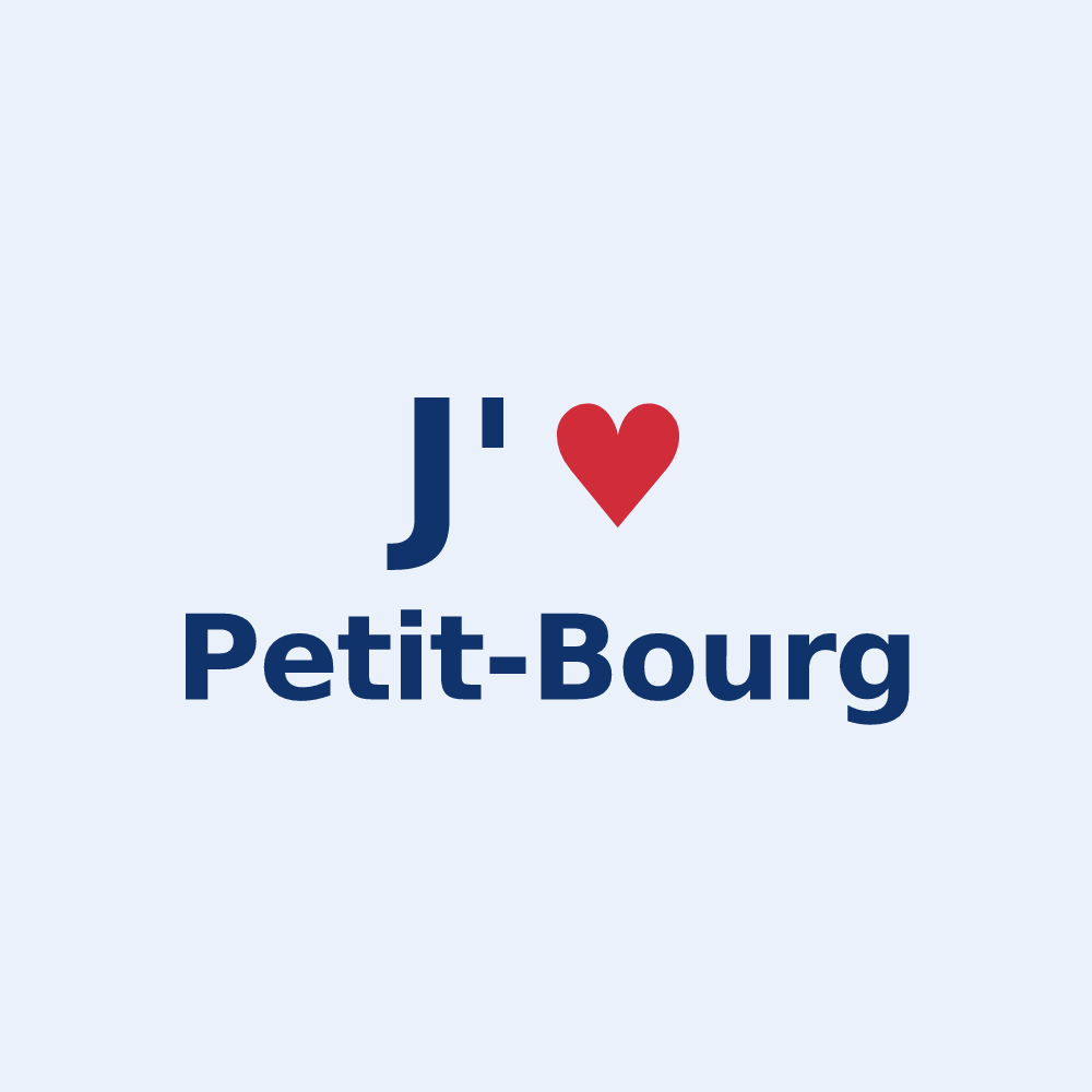 Sticker personnalisé Petit-Bourg — design J'aime Petit-Bourg