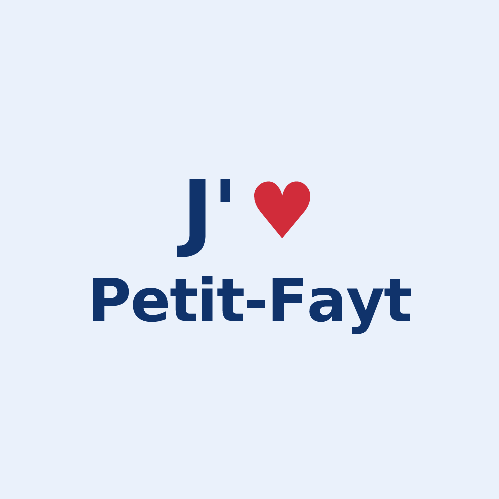 Sticker personnalisé Petit-Fayt — design J'aime Petit-Fayt