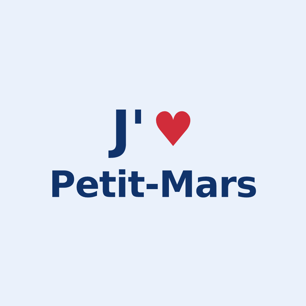 Sticker personnalisé Petit-Mars — design J'aime Petit-Mars