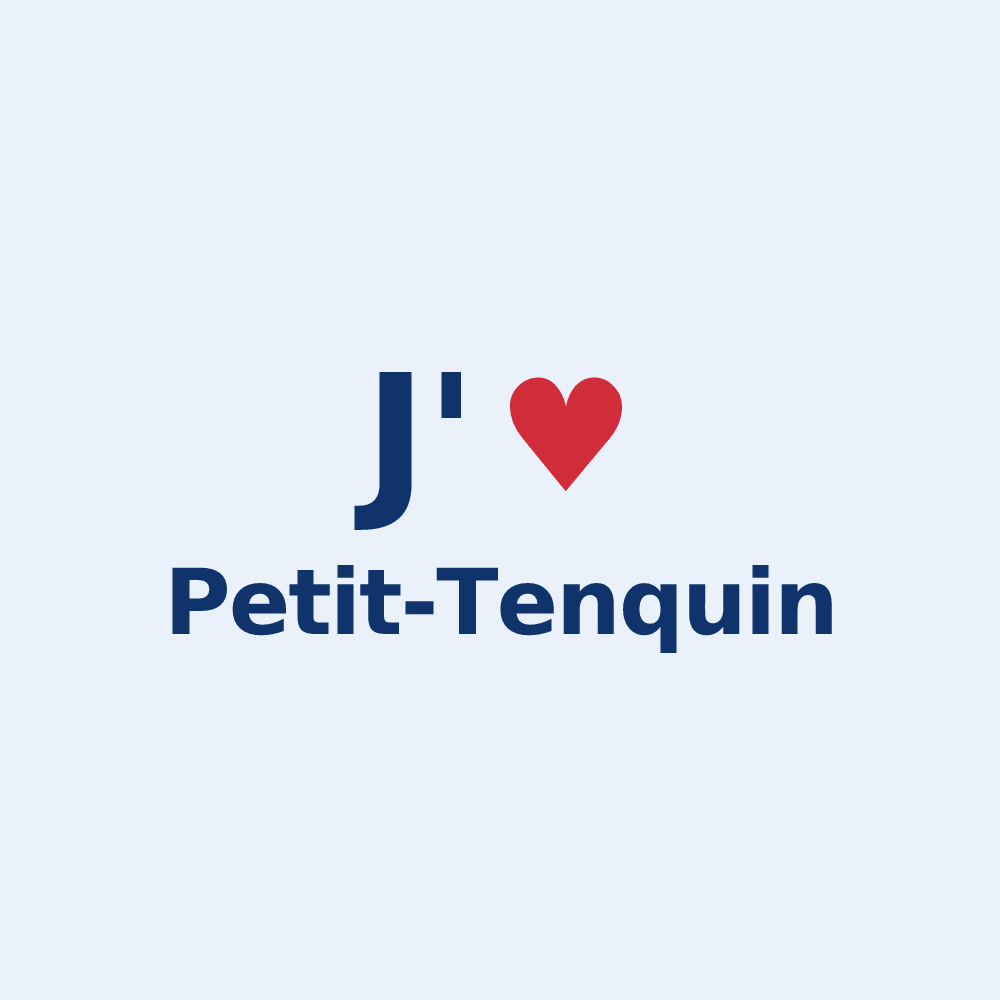 Sticker personnalisé Petit-Tenquin — design J'aime Petit-Tenquin