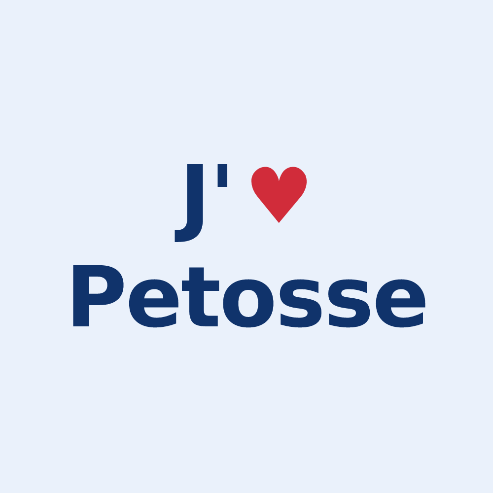 Sticker personnalisé Petosse — design J'aime Petosse
