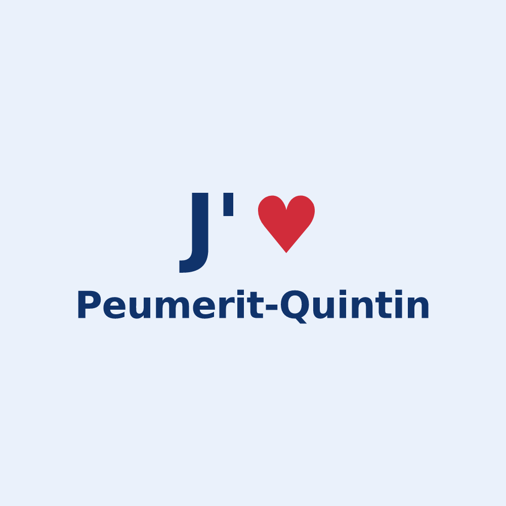 Sticker personnalisé Peumerit-Quintin — design J'aime Peumerit-Quintin