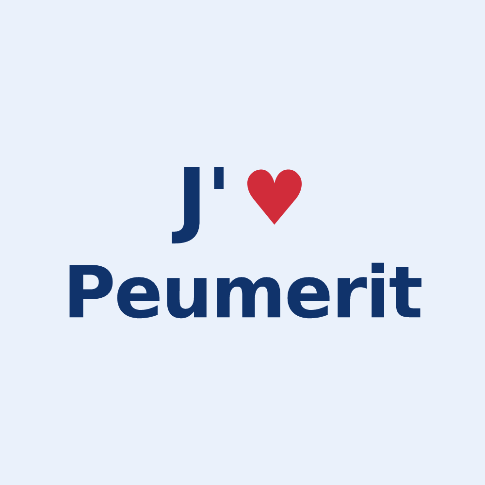 Sticker personnalisé Peumerit — design J'aime Peumerit
