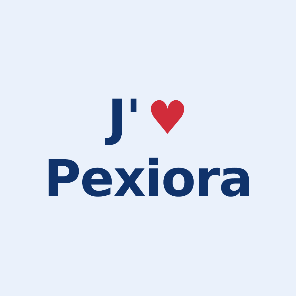 Sticker personnalisé Pexiora — design J'aime Pexiora