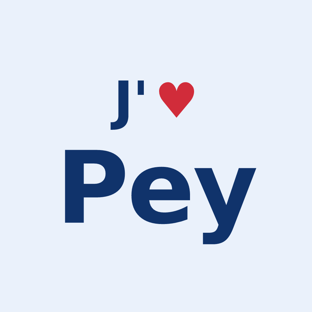 Sticker personnalisé Pey — design J'aime Pey