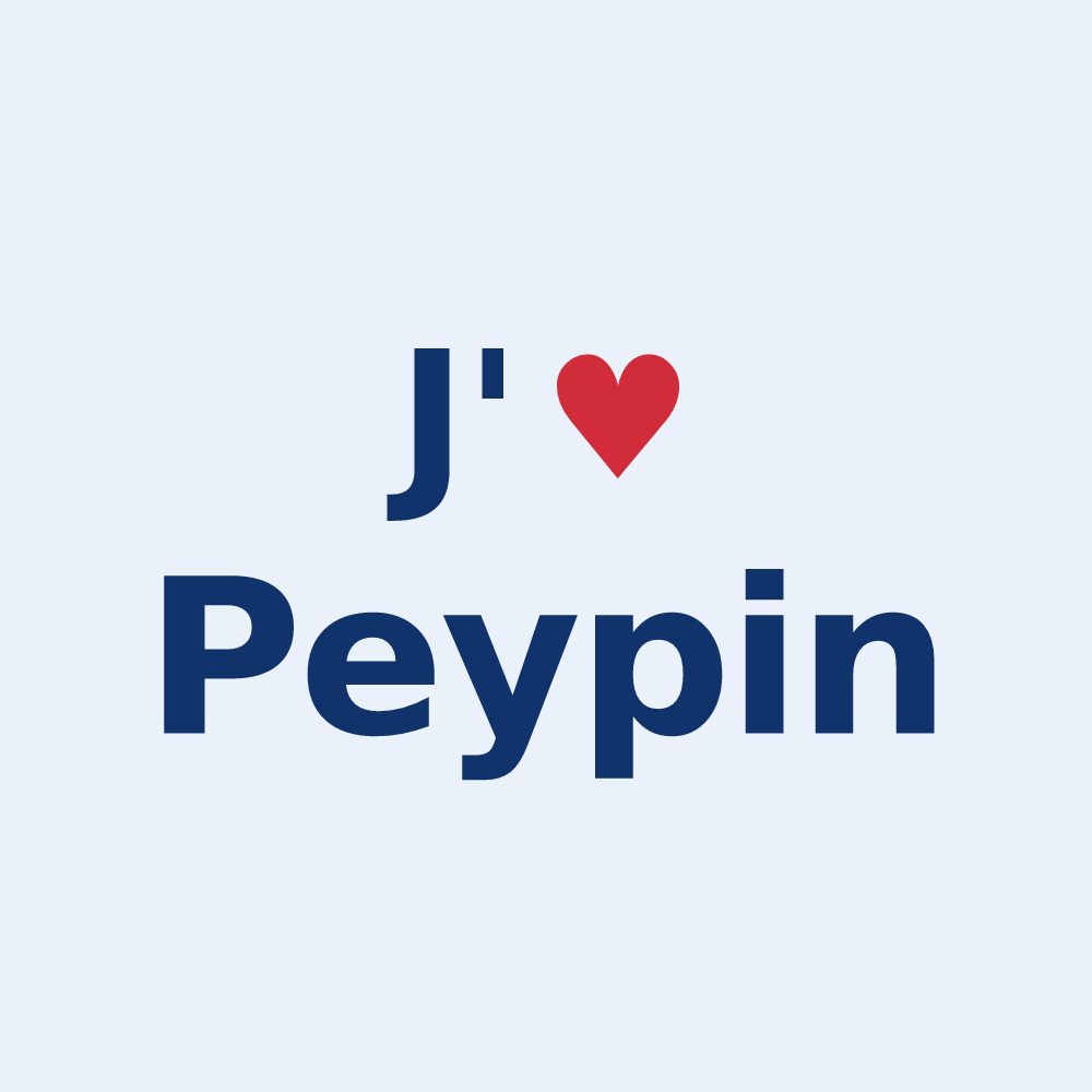 Sticker personnalisé Peypin — design « J'aime Peypin » imprimé sur le sticker