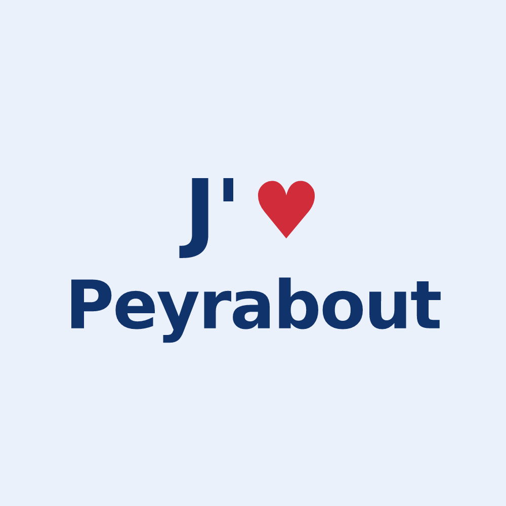 Sticker personnalisé Peyrabout — design J'aime Peyrabout