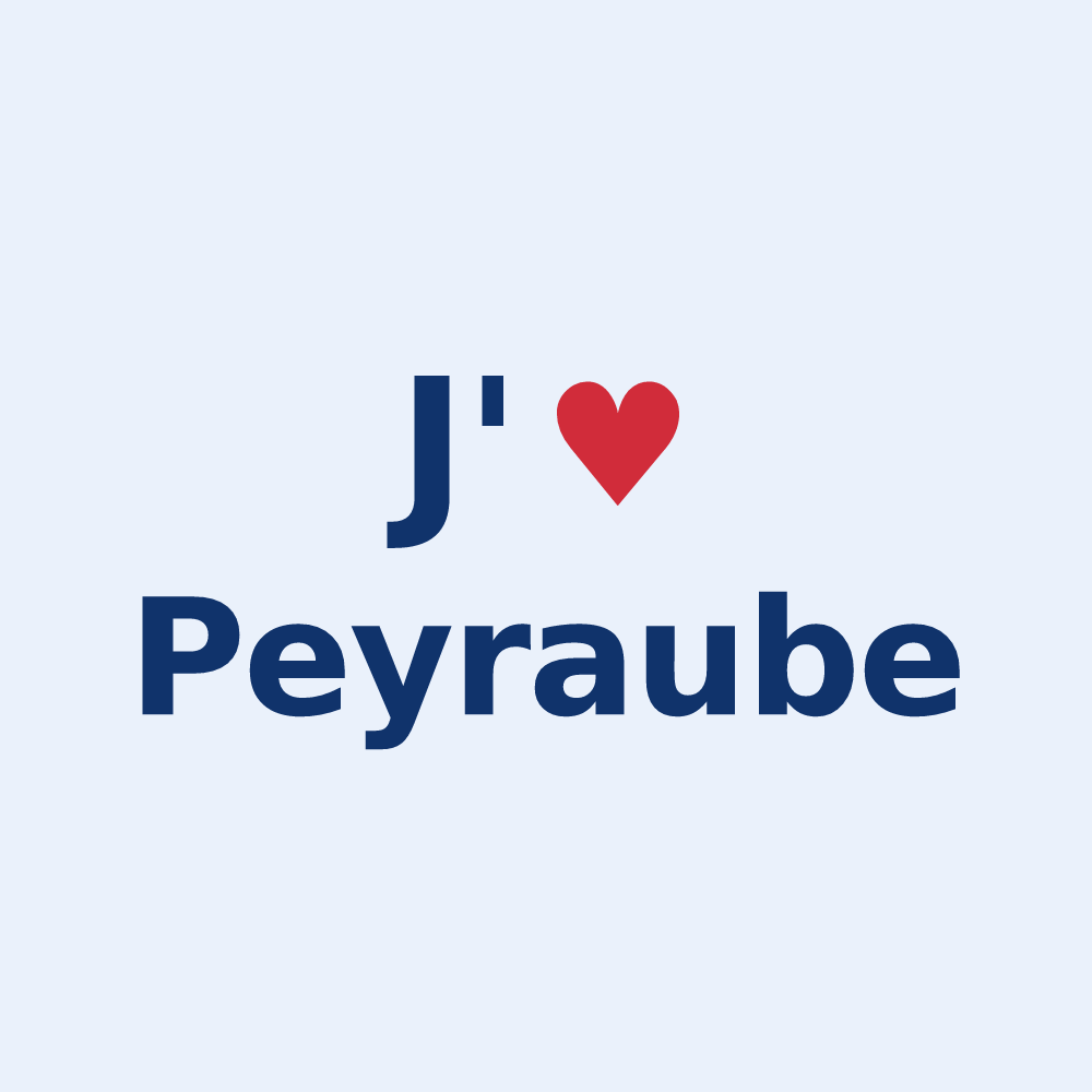Sticker personnalisé Peyraube — design J'aime Peyraube