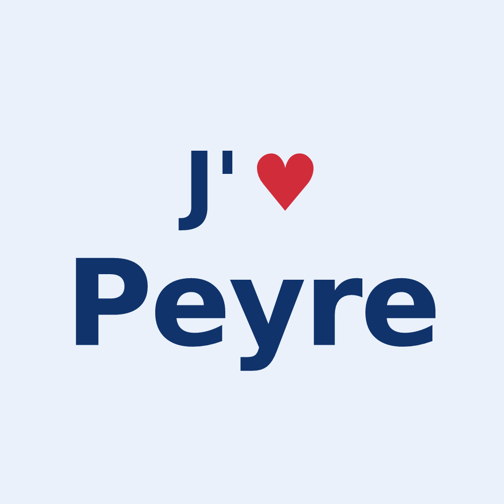 Sticker personnalisé Peyre — design J'aime Peyre