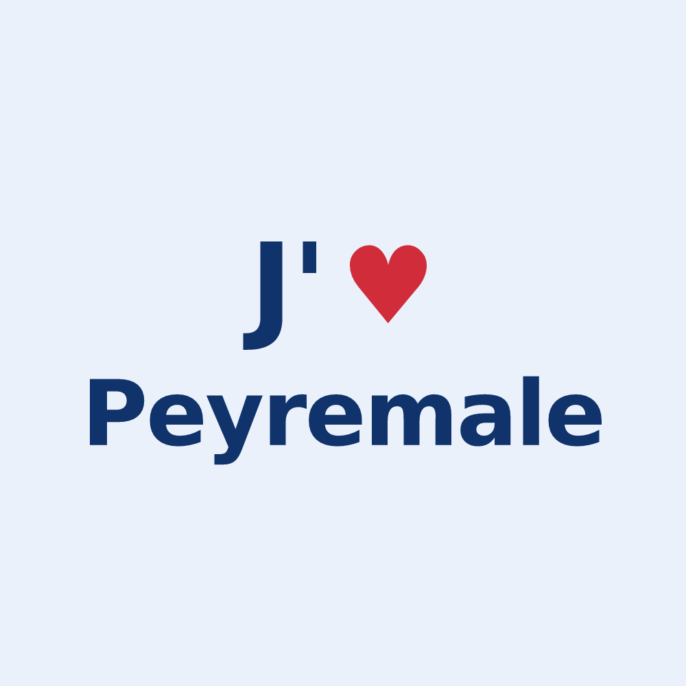 Sticker personnalisé Peyremale — design J'aime Peyremale