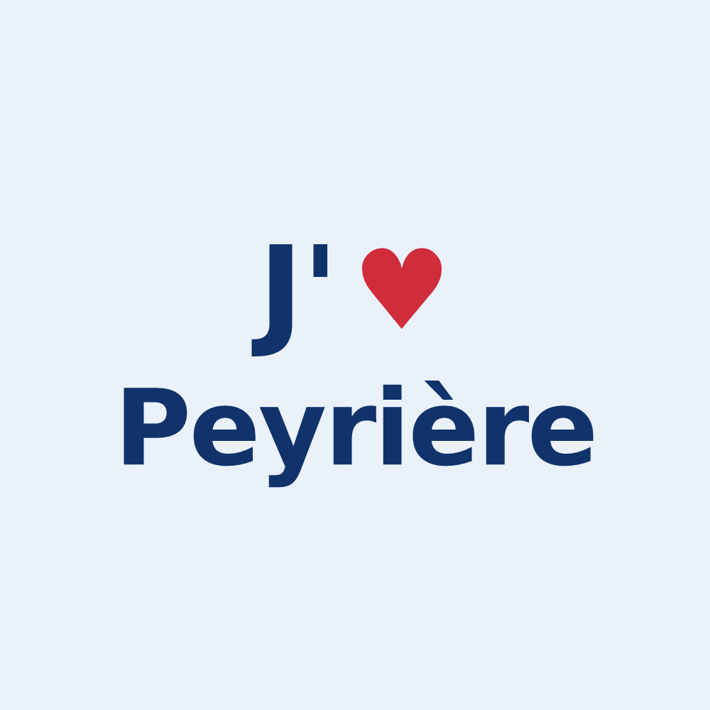 Sticker personnalisé Peyrière — design J'aime Peyrière